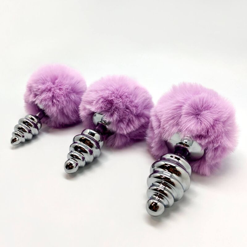 ALIVE - PLUG ANAL DE PLACER ESPIRAL DE METAL MORADO ESPIRAL TAMAÑO L
