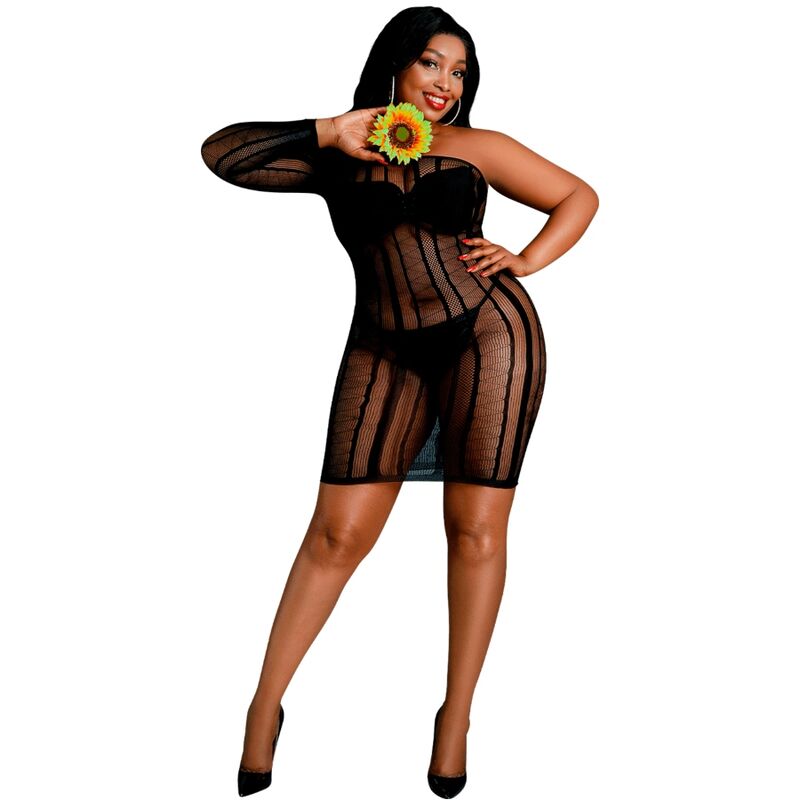 LUNA - VESTIDO NEGRO DE TALLA GRANDE TALLA 5