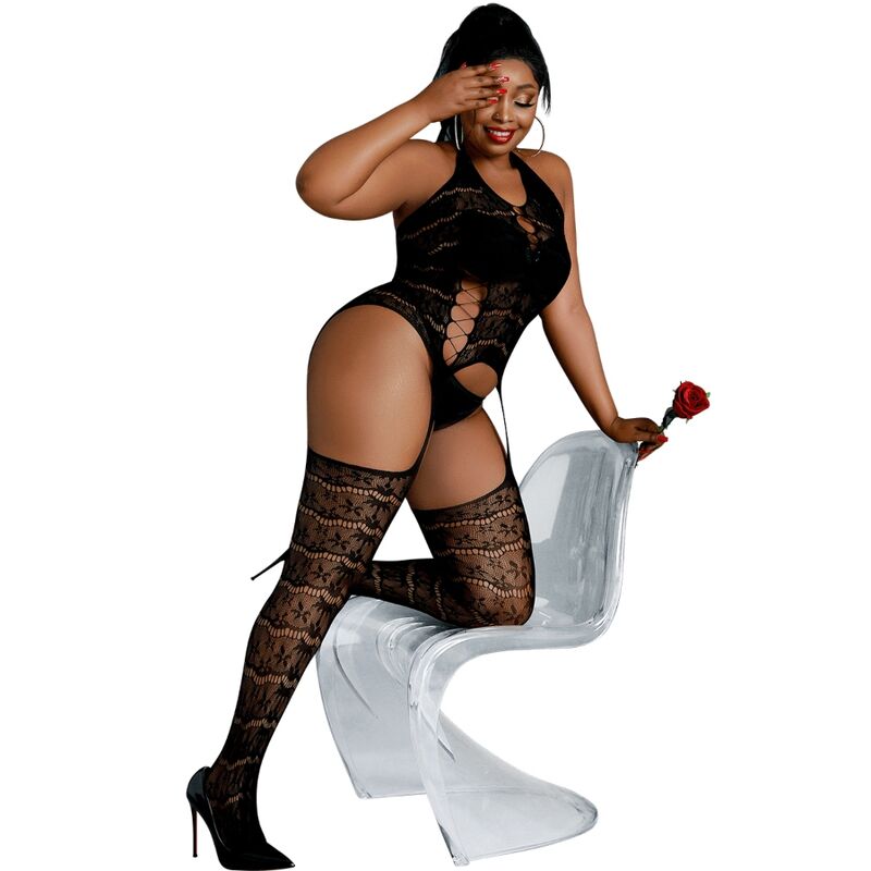 MOONLIGHT - MODELO 2 BODYSTOCK NEGRO DE TALLA GRANDE
