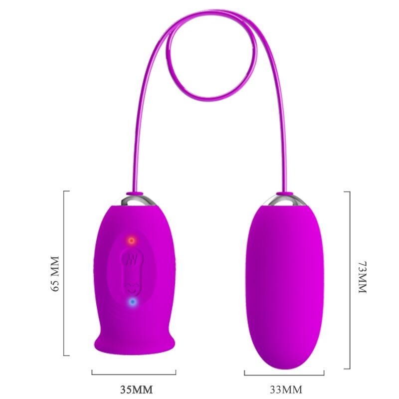 PRETTY LOVE - VIBRADOR RECARGABLE DAISY DUAL EGG PÚRPURA