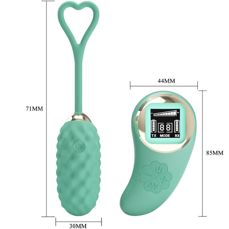 PRETTY LOVE - VIBRATING EGG WITH REMOTE CONTROL VIVIAN GREEN