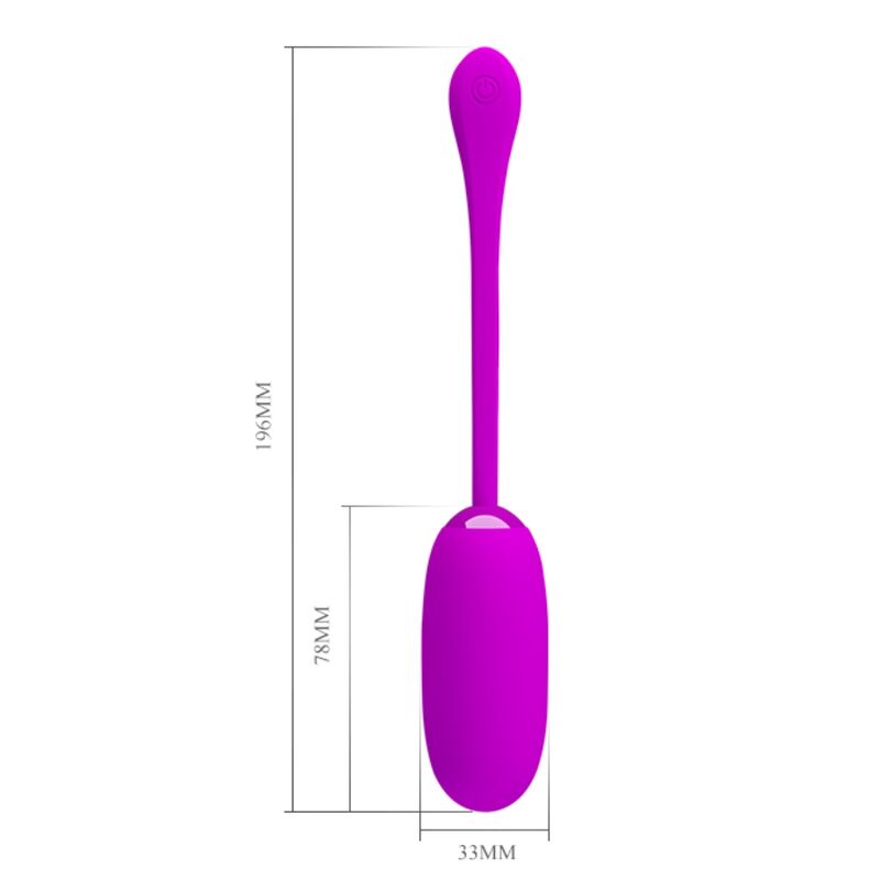PRETTY LOVE - HUEVO VIBRADOR RECARGABLE IMPERMEABLE JULIUS PURPLE