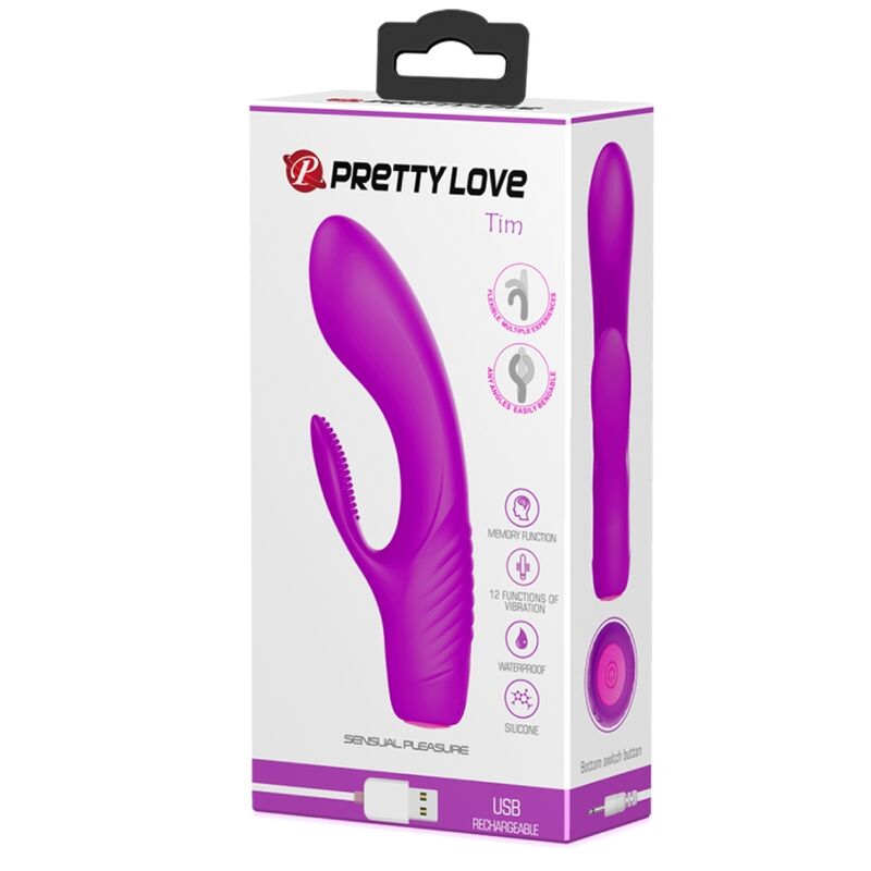 PRETTY LOVE - PURPLE TIM RECHARGEABLE VIBRATOR