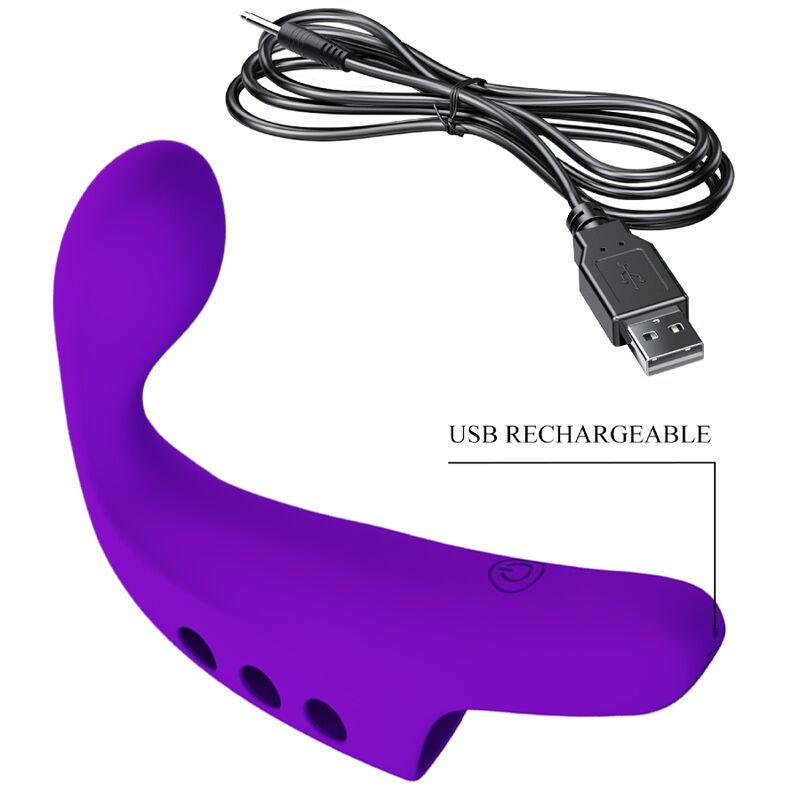 VIBRADOR DE DEDO RECARREGVEL GORGON ROXO