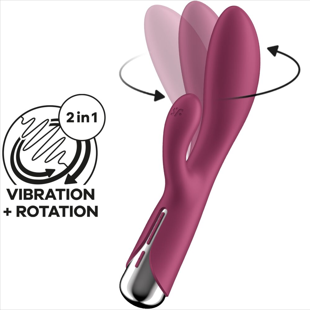 SATISFYER - ROTARY RABBIT 1 ESTIMULACIÓN DEL CLÍTORIS Y PUNTO G ROJO