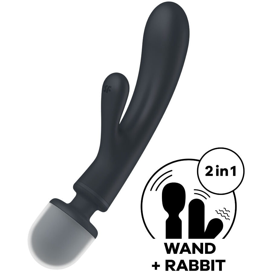 SATISFYER - TRIPLE LOVER RABBIT VIBRADOR MASAJEADOR ROSA