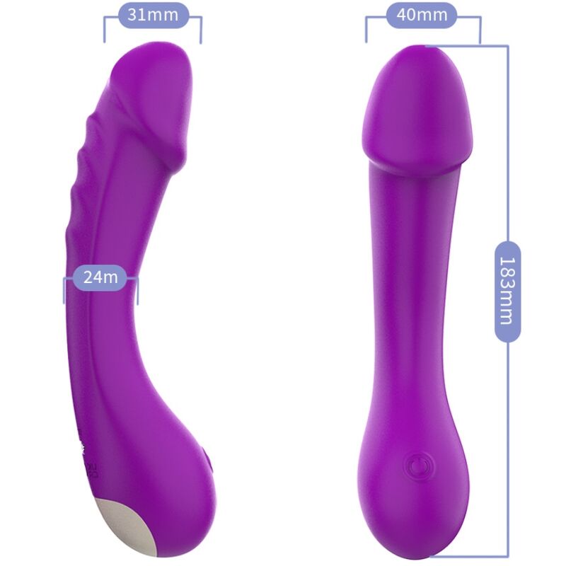 ARMONY - DILDO VIBRADOR DE SILICONA PÚRPURA PARA EL PUNTO G