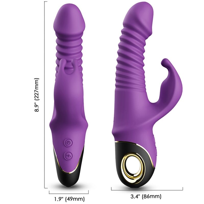 ARMONY - DILDO VIBRADOR CONEJITO PÚRPURA ZING