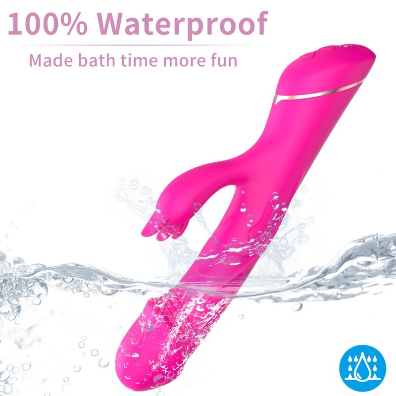 ARMONY - DILDO VIBRADOR CONEJITO DE SILICONA FUCSIA