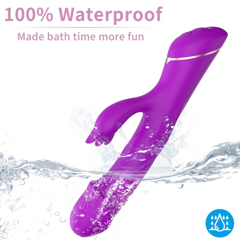 ARMONY - DILDO VIBRADOR CONEJITO DE SILICONA PÚRPURA