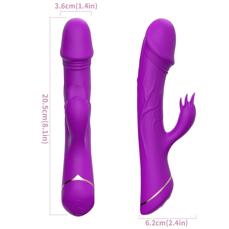 ARMONY - DILDO VIBRADOR CONEJITO DE SILICONA PÚRPURA