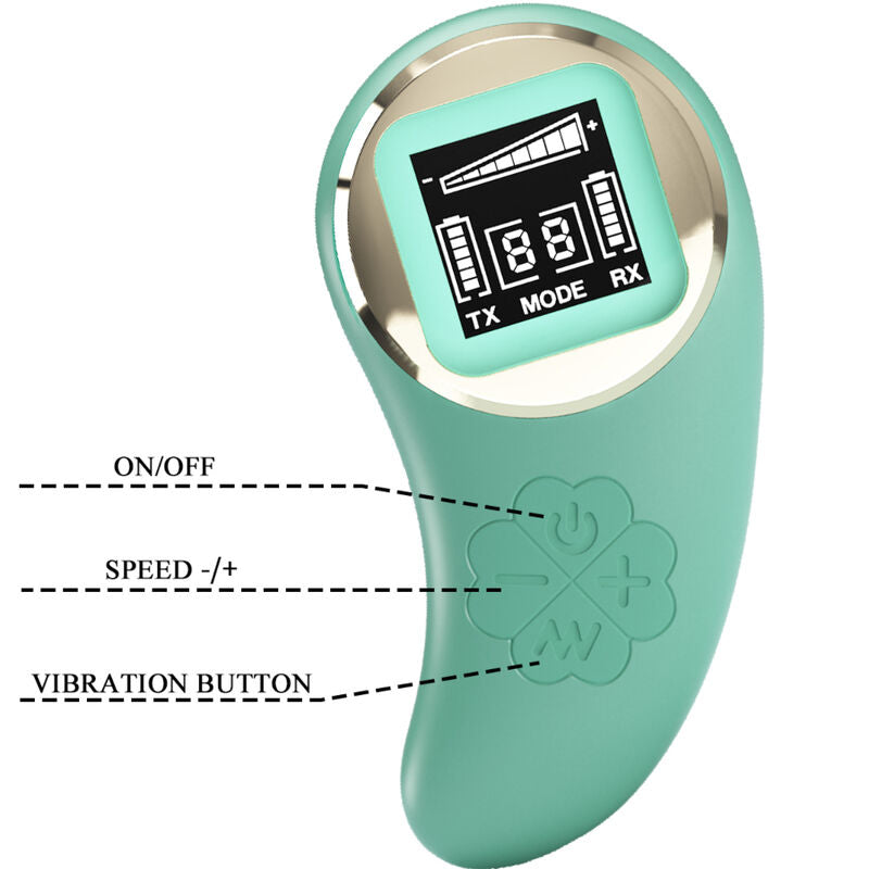 PRETTY LOVE - HUEVO VIBRADOR DE CONTROL REMOTO VERDE MINA