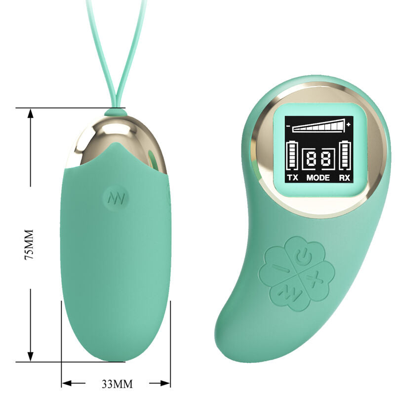 PRETTY LOVE - HUEVO VIBRADOR DE CONTROL REMOTO VERDE MINA
