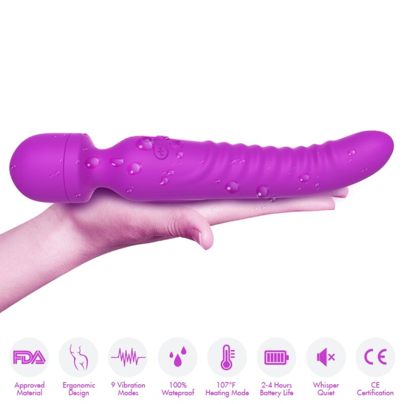 ARMONY - MASAJEADOR MISIÓN Y VIBRADOR EFECTO CALOR MORADO