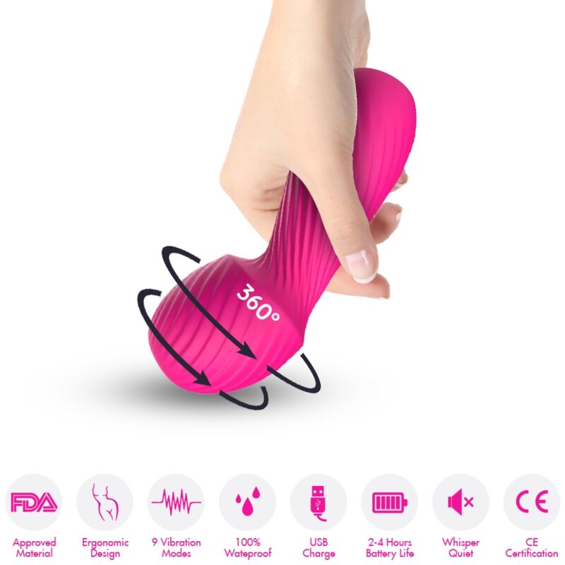 ARMONY - MASAJEADOR DAZZLE Y VIBRADOR PEQUEÑO FUCSIA