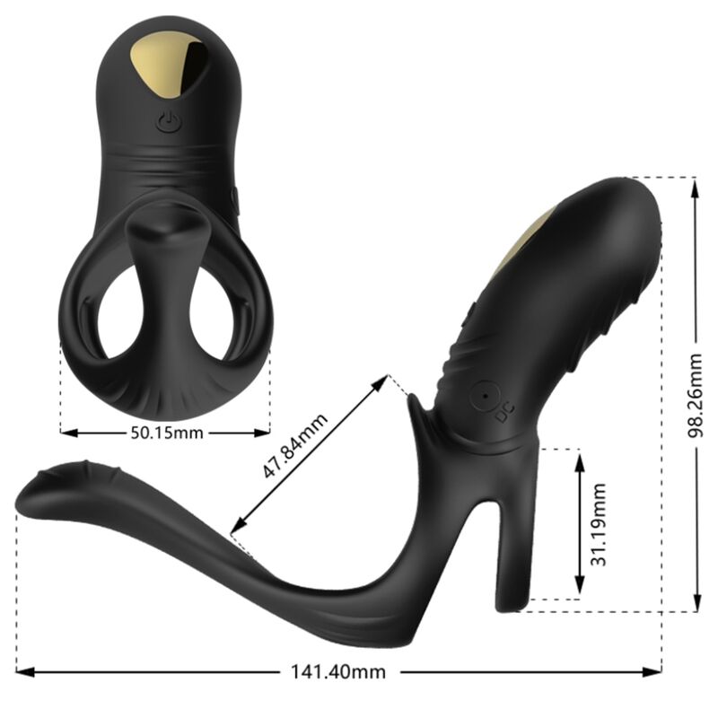 ARMONY - JOY JUMPER RING VIBRATOR FOR COUPLES AND BLACK ANAL PLUG