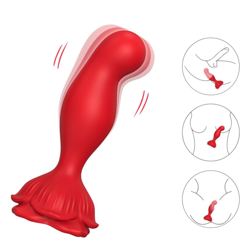 ARMONY - VIBRADOR ROSA Y PLUG ANAL CON CONTROL REMOTO ROJO