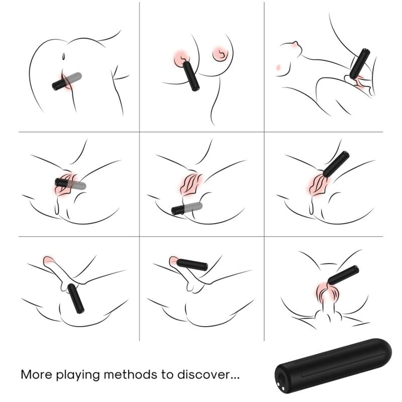 WARHEAD VIBRADOR BALA CONTROLE REMOTO PRETO 2 CM X 8.8 CM