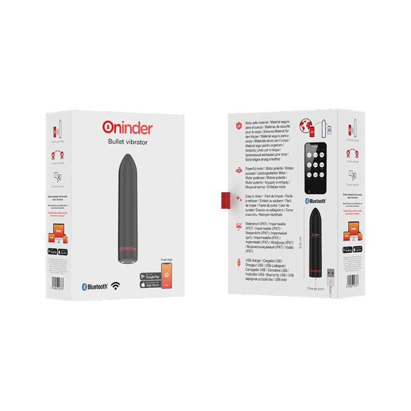 BERLIN BULLET VIBRADOR PRETO 9 MODOS 8,5 X 2 CM   APLICATIVO GRATUITO