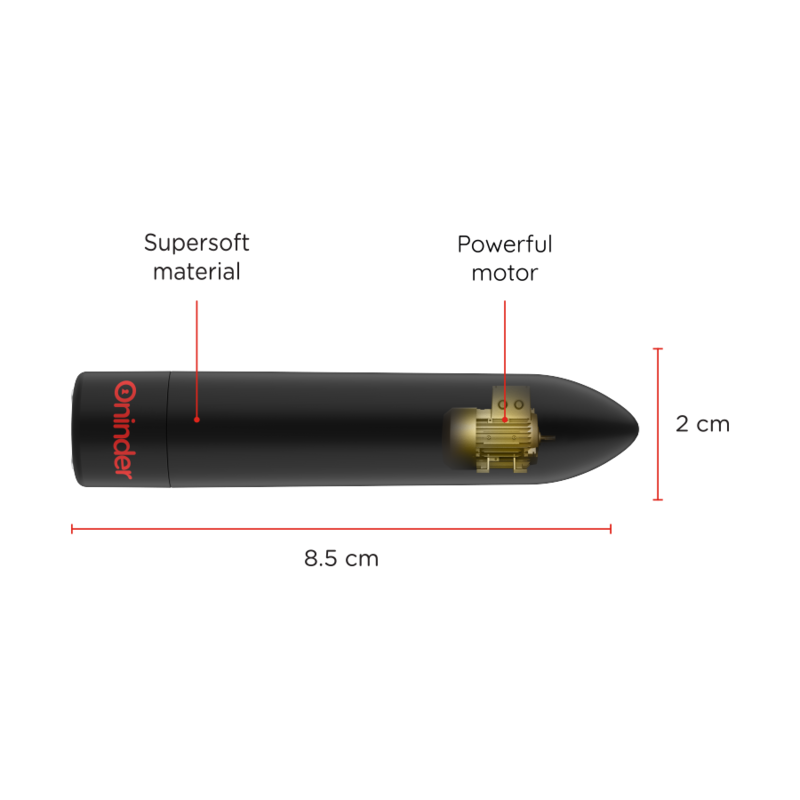 BERLIN BULLET VIBRADOR PRETO 9 MODOS 8,5 X 2 CM   APLICATIVO GRATUITO