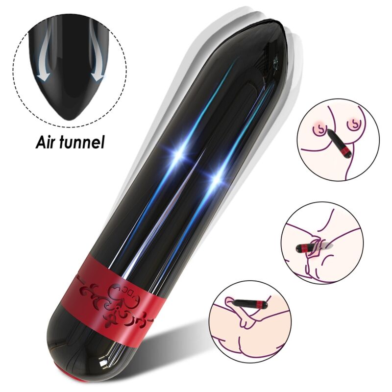 ROCKET VIBRADOR BALA CONTROLE REMOTO PRETO