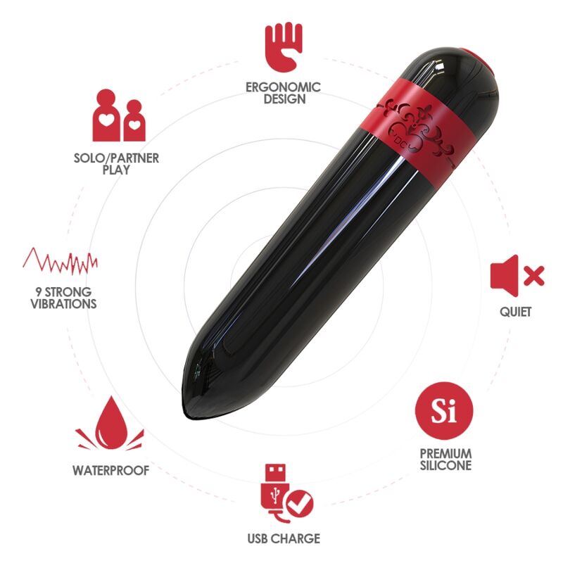 ROCKET VIBRADOR BALA CONTROLE REMOTO PRETO