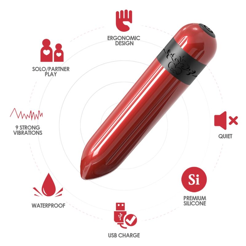 FOGUETE VIBRADOR BALA CONTROLE REMOTO FÚCSIA