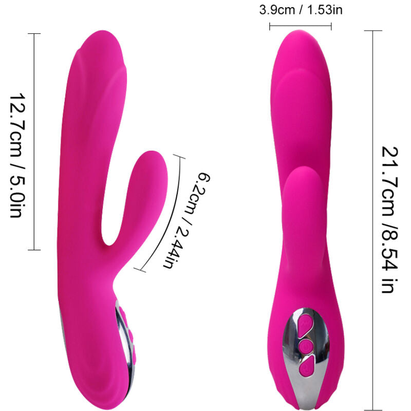 ARMONY - VIBRADOR Y ESTIMULADOR FLEXIBLE CON EFECTO CALOR FUCSIA