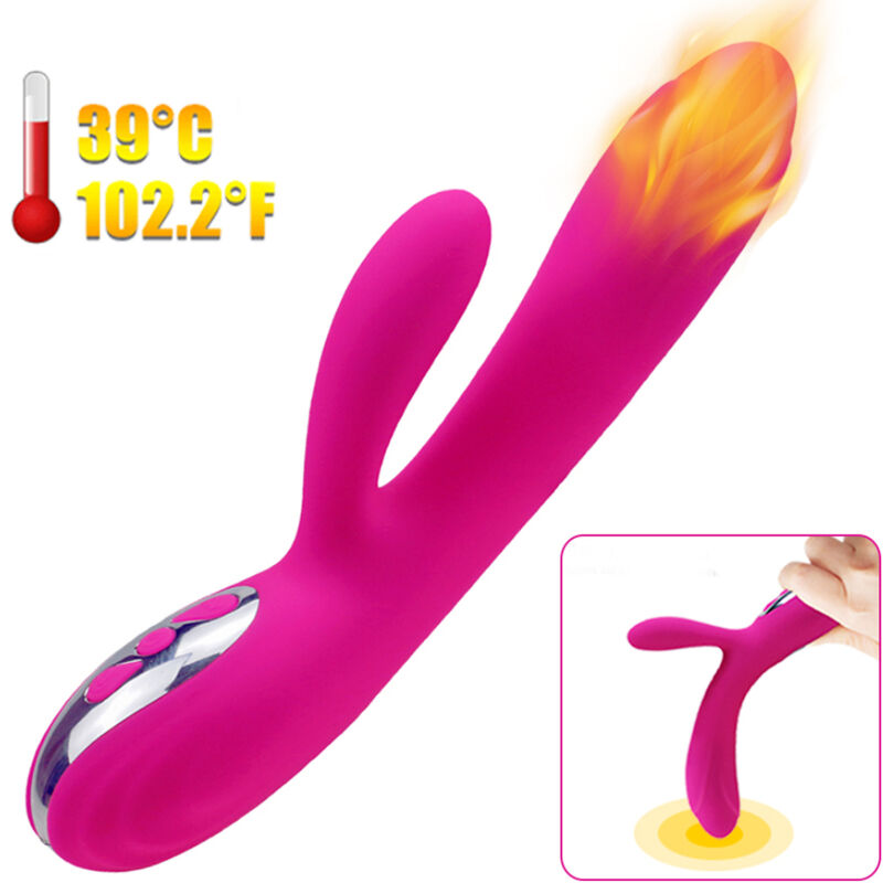 ARMONY - VIBRADOR Y ESTIMULADOR FLEXIBLE CON EFECTO CALOR FUCSIA