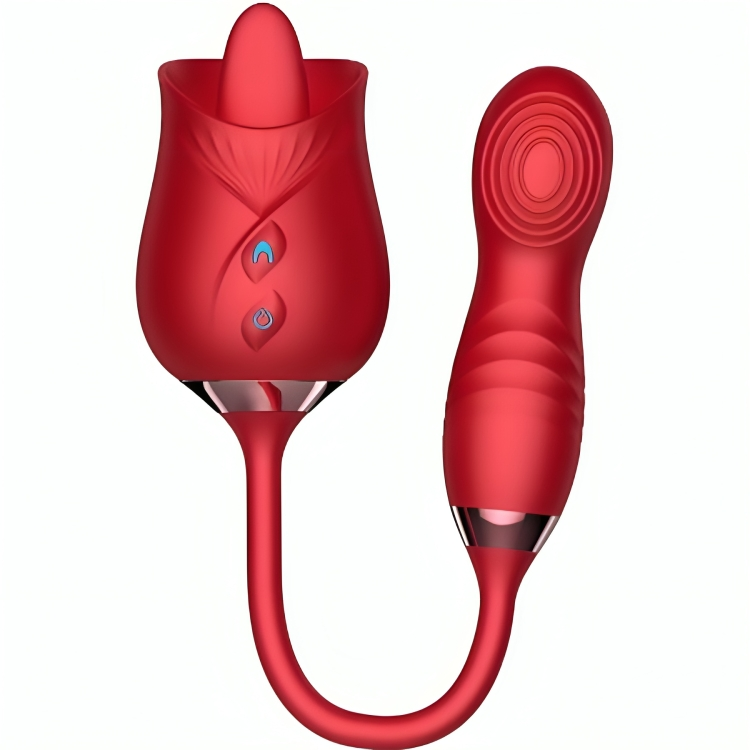 ARMONY - DELIGHT FLOWER VIBRATOR AND BUMPING WITH RED TONGUE