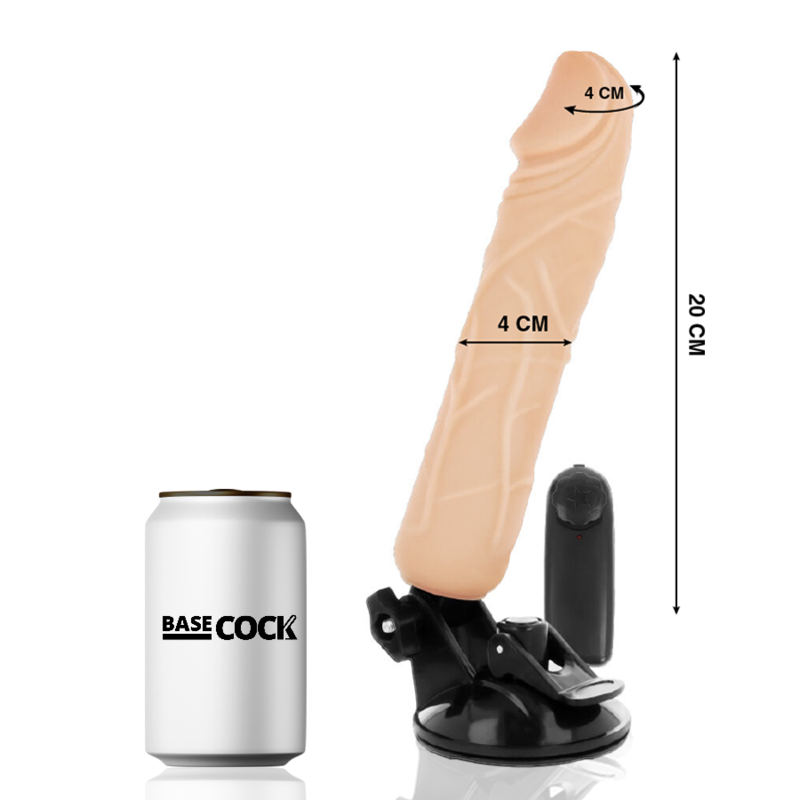 BASECOCK - VIBRADOR CONTROL REMOTO NATURAL REALISTA 20 CM -O- 4 CM