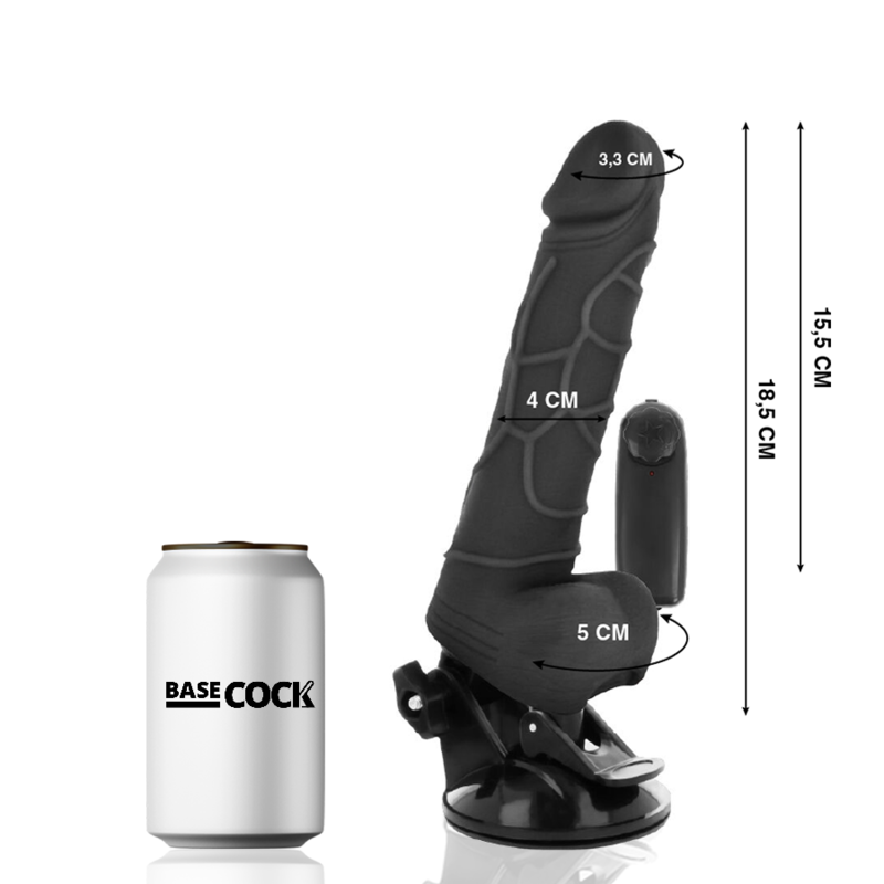 BASECOCK - VIBRADOR CONTROL REMOTO NATURAL REALISTA 18,5 CM -O- 4CM