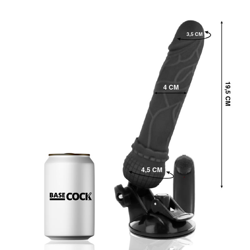 BASECOCK - VIBRADOR CONTROL REMOTO NATURAL REALISTA BASECOCK 19,5 CM