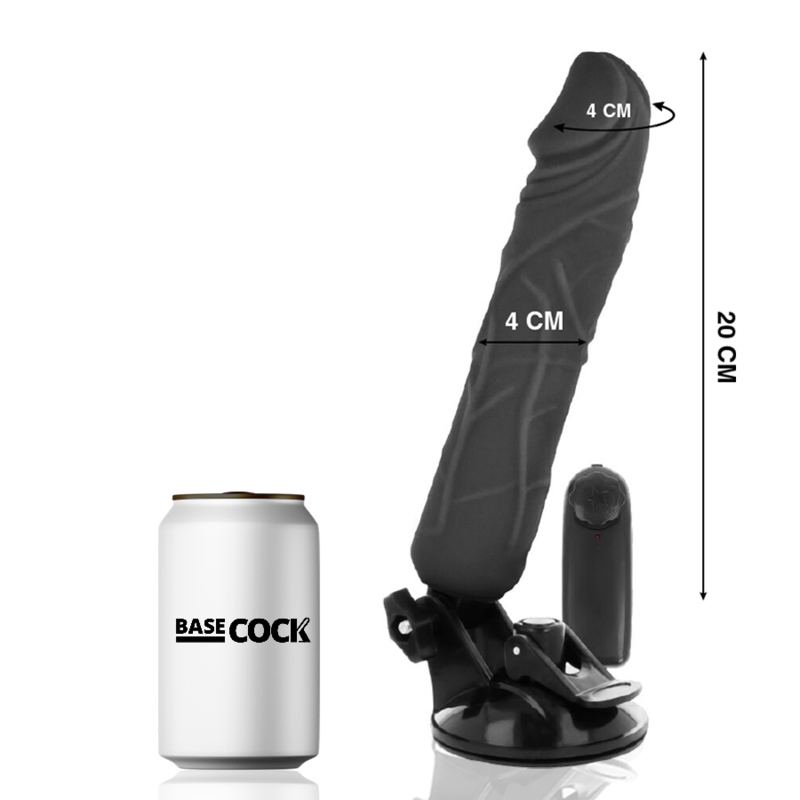 BASECOCK - VIBRADOR CONTROL REMOTO NATURAL REALISTA 20 CM -O- 4 CM