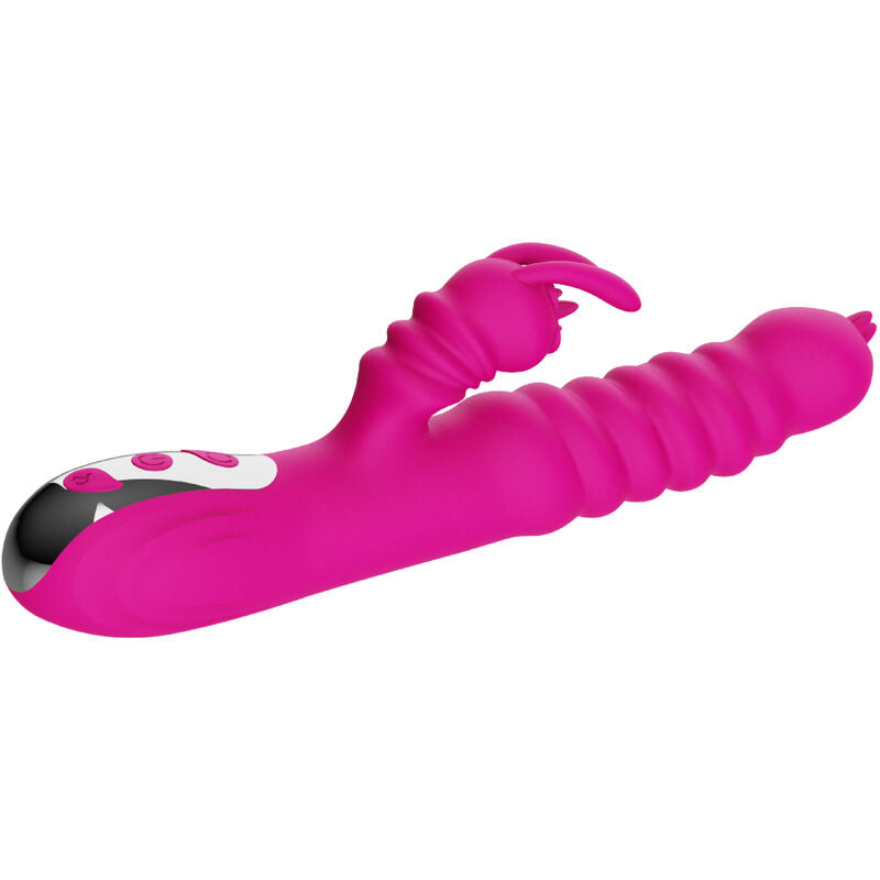 ARMONY - VIBRADOR MULTIFUNCIONAL DOBLE LENGUA CON EFECTO CALOR CON CONEJO FUCSIA