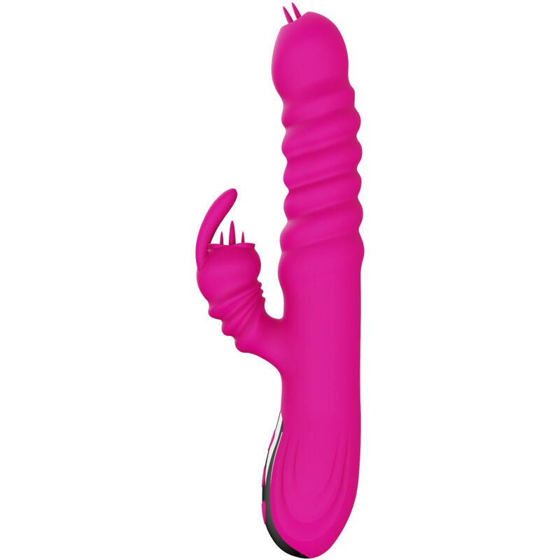 ARMONY - VIBRADOR MULTIFUNCIONAL DOBLE LENGUA CON EFECTO CALOR CON CONEJO FUCSIA