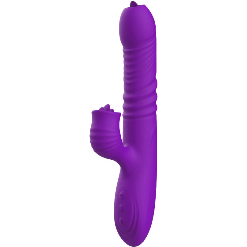 ARMONY - VIBRADOR CONEJITO PUNTO G COMPLETO CON LENGUA ESTIMULANTE EFECTO CALOR VIOLETA