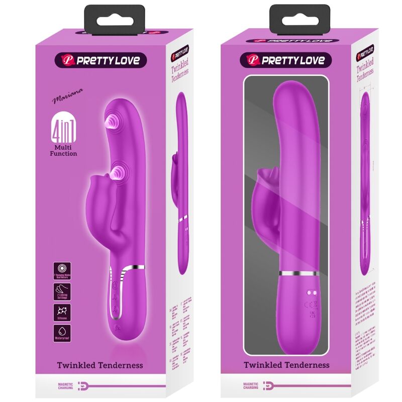 PRETTY LOVE - VIBRADOR CONEJO PARA LAMER FUCSIA
