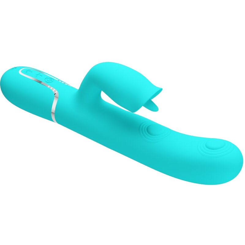 PRETTY LOVE - VIBRADOR CONEJO LICK VERDE AGUA