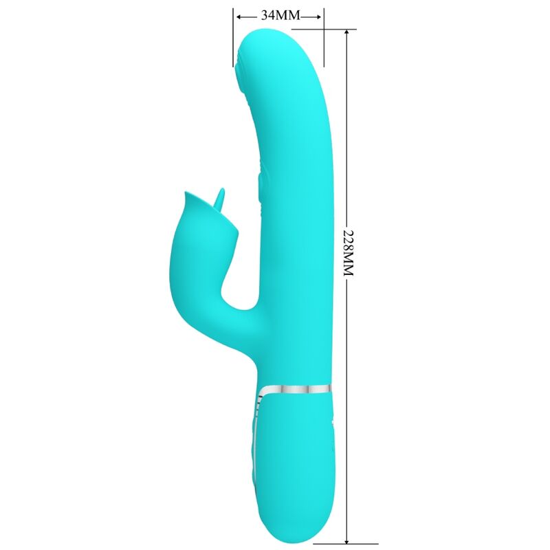 PRETTY LOVE - VIBRADOR CONEJO LICK VERDE AGUA