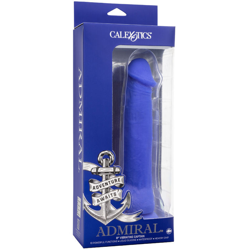 CALEXOTICS - DILDO VIBRADOR REALISTA AZUL ADMIRAL CAPTAIN