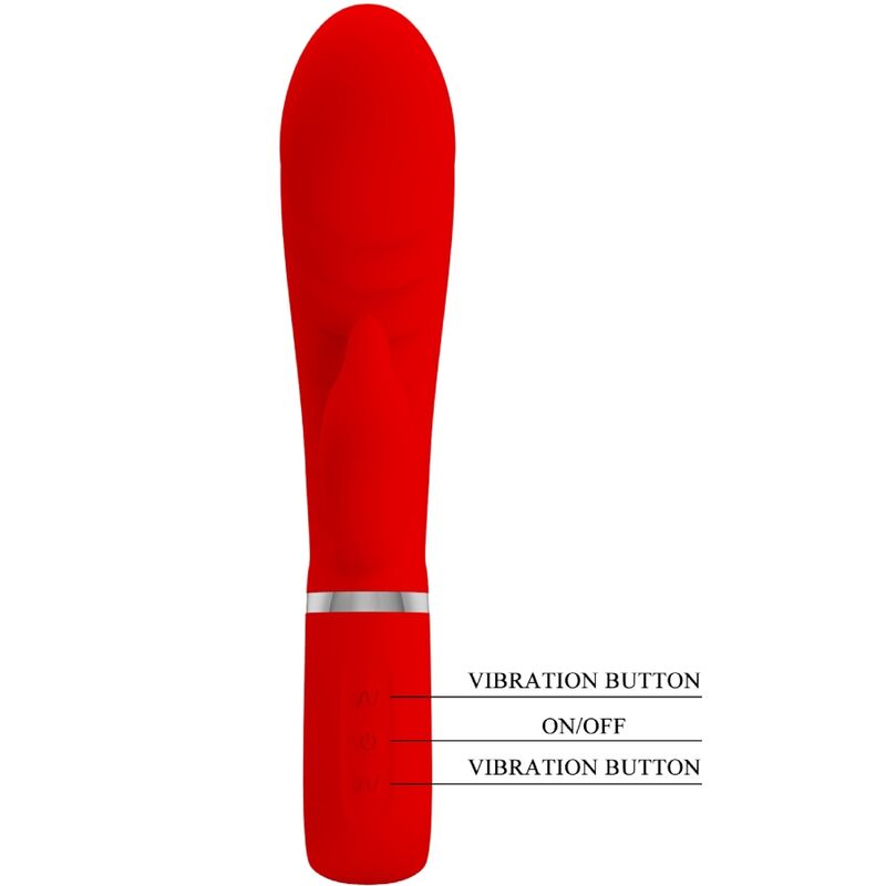 PRETTY LOVE - VIBRADOR MULTIFUNCIÓN PUNTO G ROJO PRESCOTT
