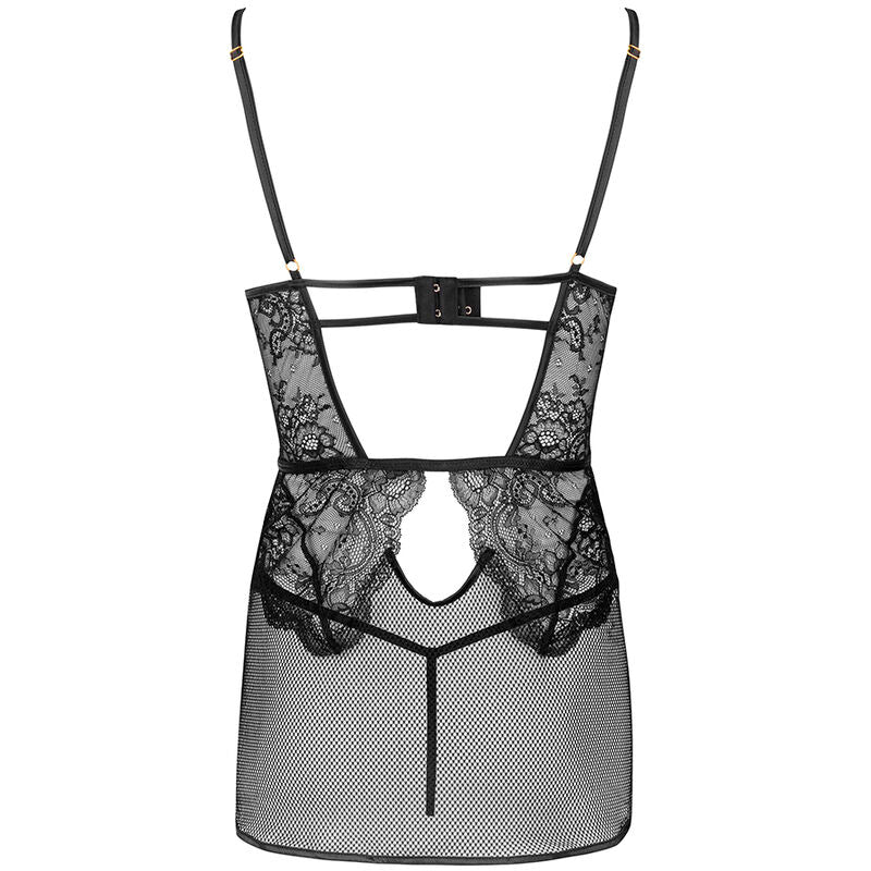 LIVCO CORSETTI FASHION - CAMISA BARIRIN LC 90633 + BRAGUITA NEGRA L/XL
