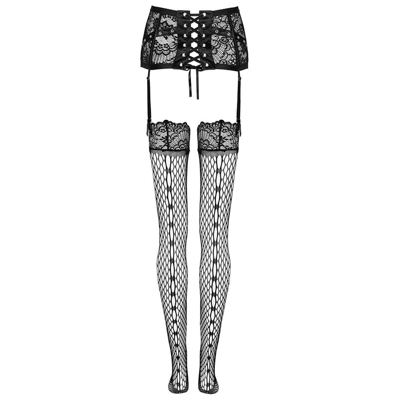 LIVCO CORSETTI FASHION - LIGUERO + MEDIAS NEGRAS L/XL