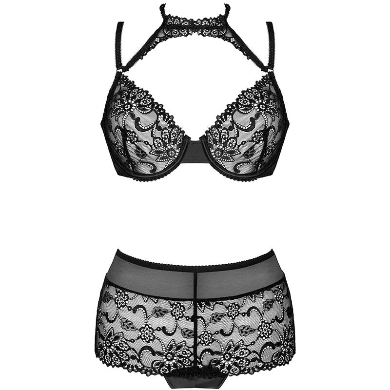 LIVCO CORSETTI FASHION - COLECCIÓN LINERA FOR THE SENSES SUJETADOR + PANTALÓN NEGRO
