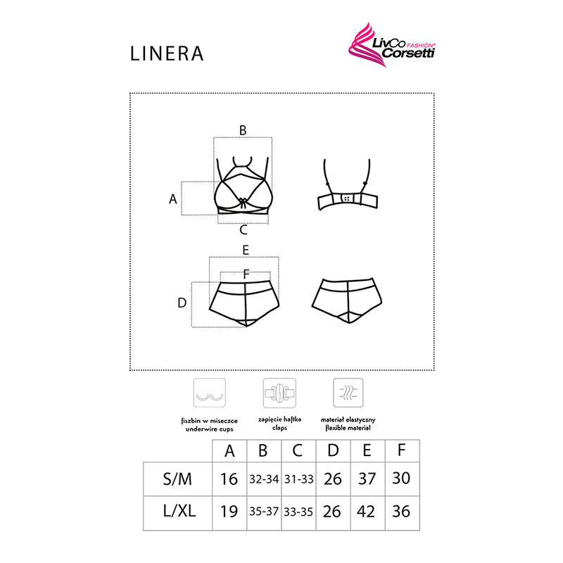 LIVCO CORSETTI FASHION - COLECCIÓN LINERA FOR THE SENSES SUJETADOR + PANTALÓN NEGRO