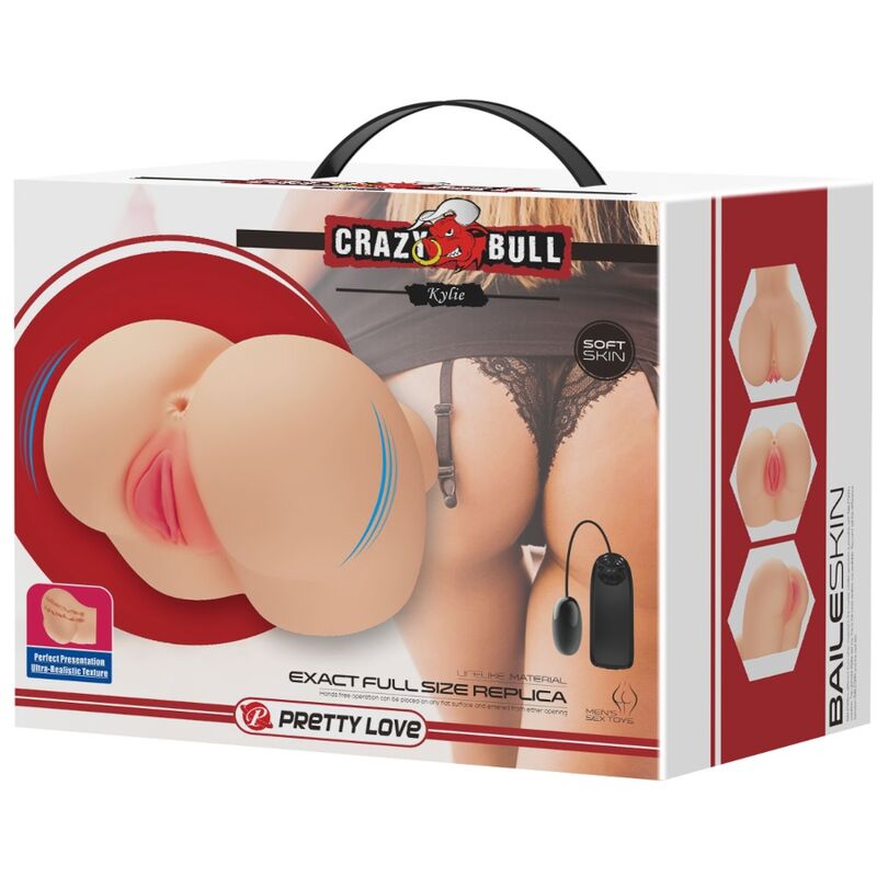 CRAZY BULL - REALISTIC VAGINA VIBRATOR AND KYLIE NAKED