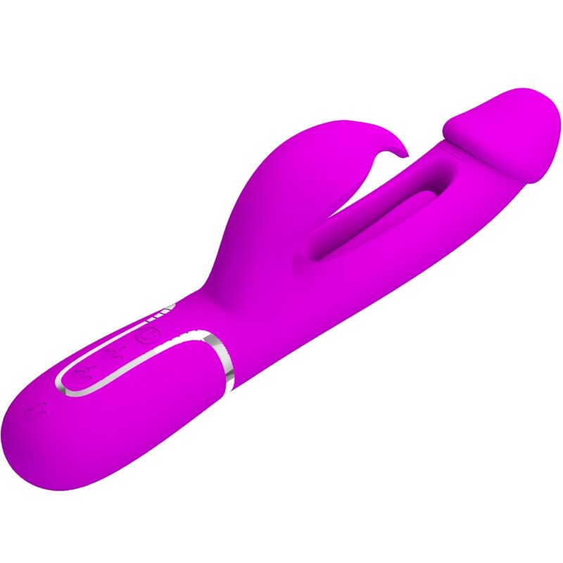 PRETTY LOVE - DEJON RABBIT VIBRATOR 3 IN 1 MULTIFUNCTION FUCHSIA