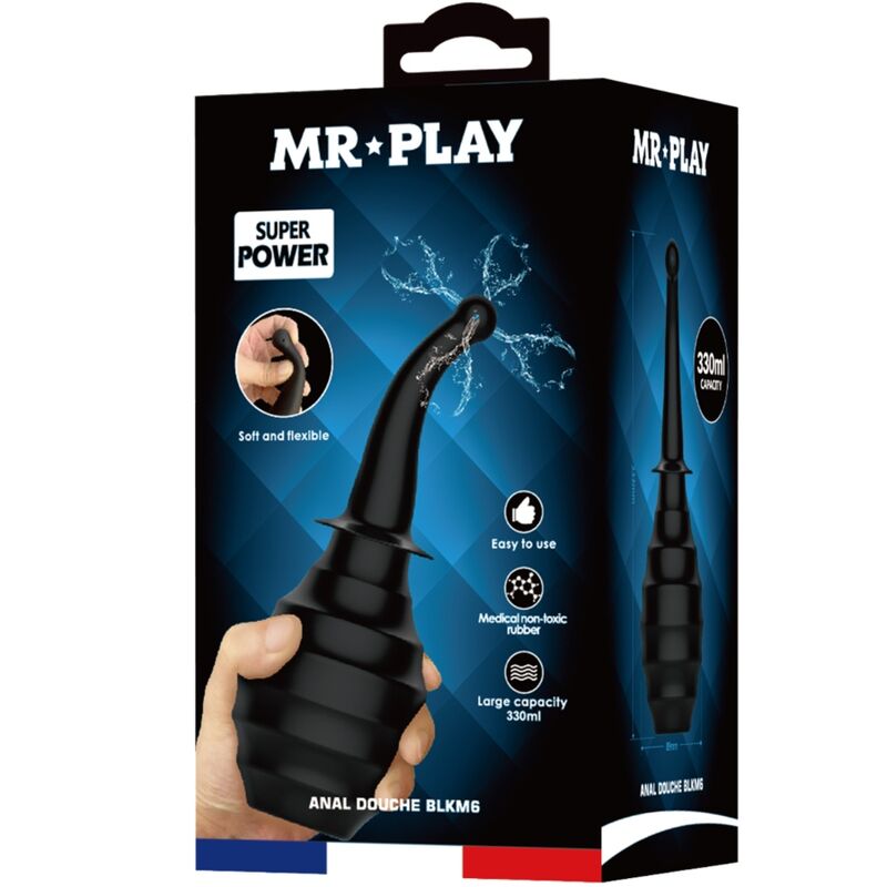 MR PLAY - DUCHA ANAL NEGRA SUPER POWER BLKM6