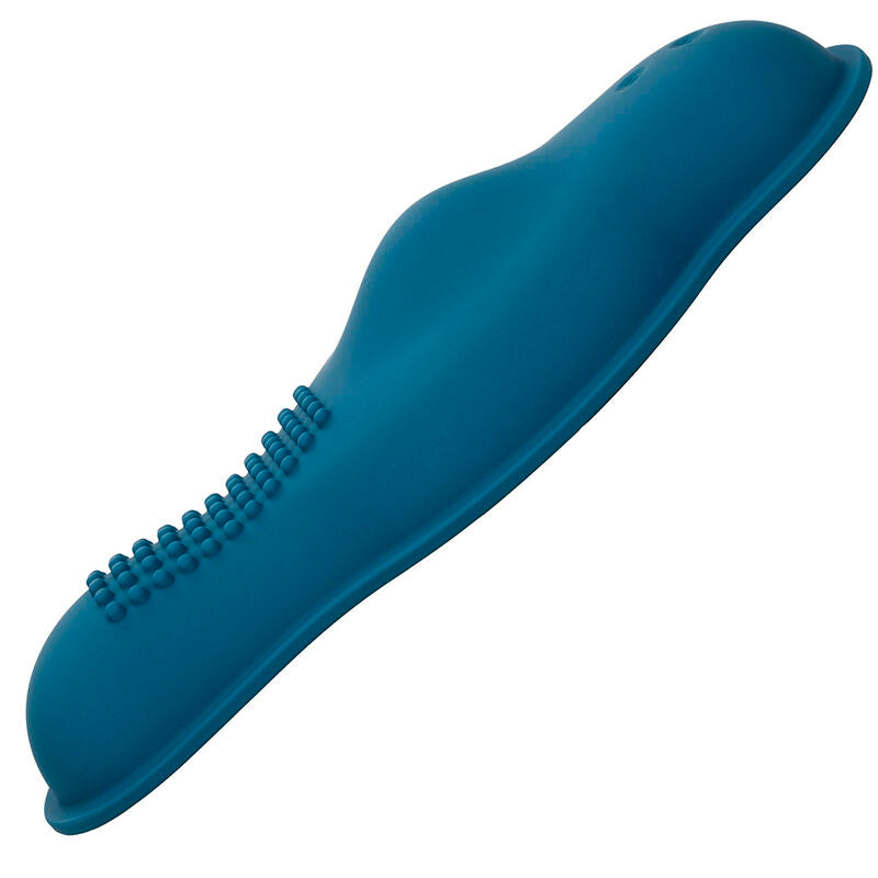 CALEXOTICS - MASAJEADOR DE MONTURA CON MOTOR DUAL Y CONTROL REMOTO AZUL